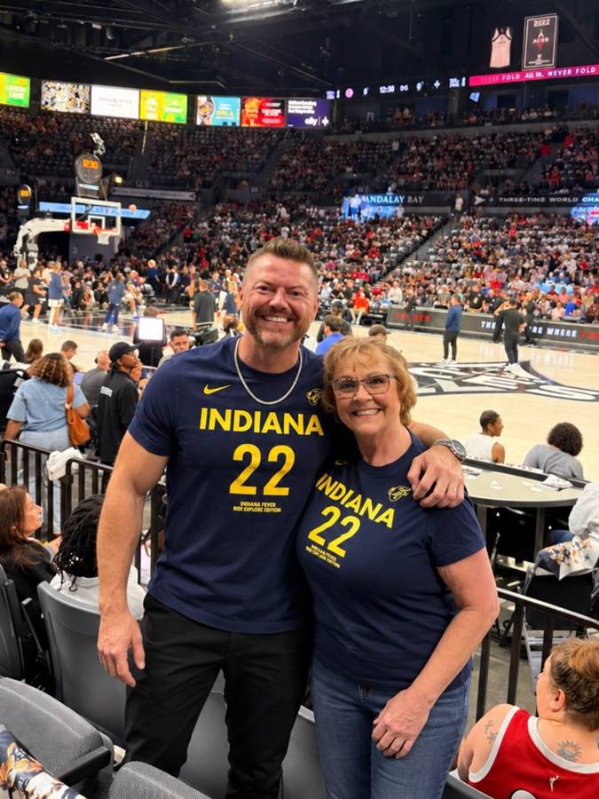 Brian Rand with his aunt